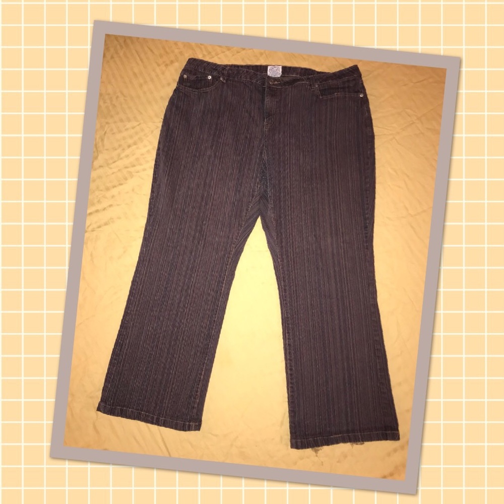 Multi colored stripped jeans